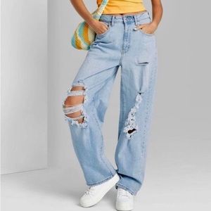 Wild Fable Highest Rise Baggy Light-wash Jeans